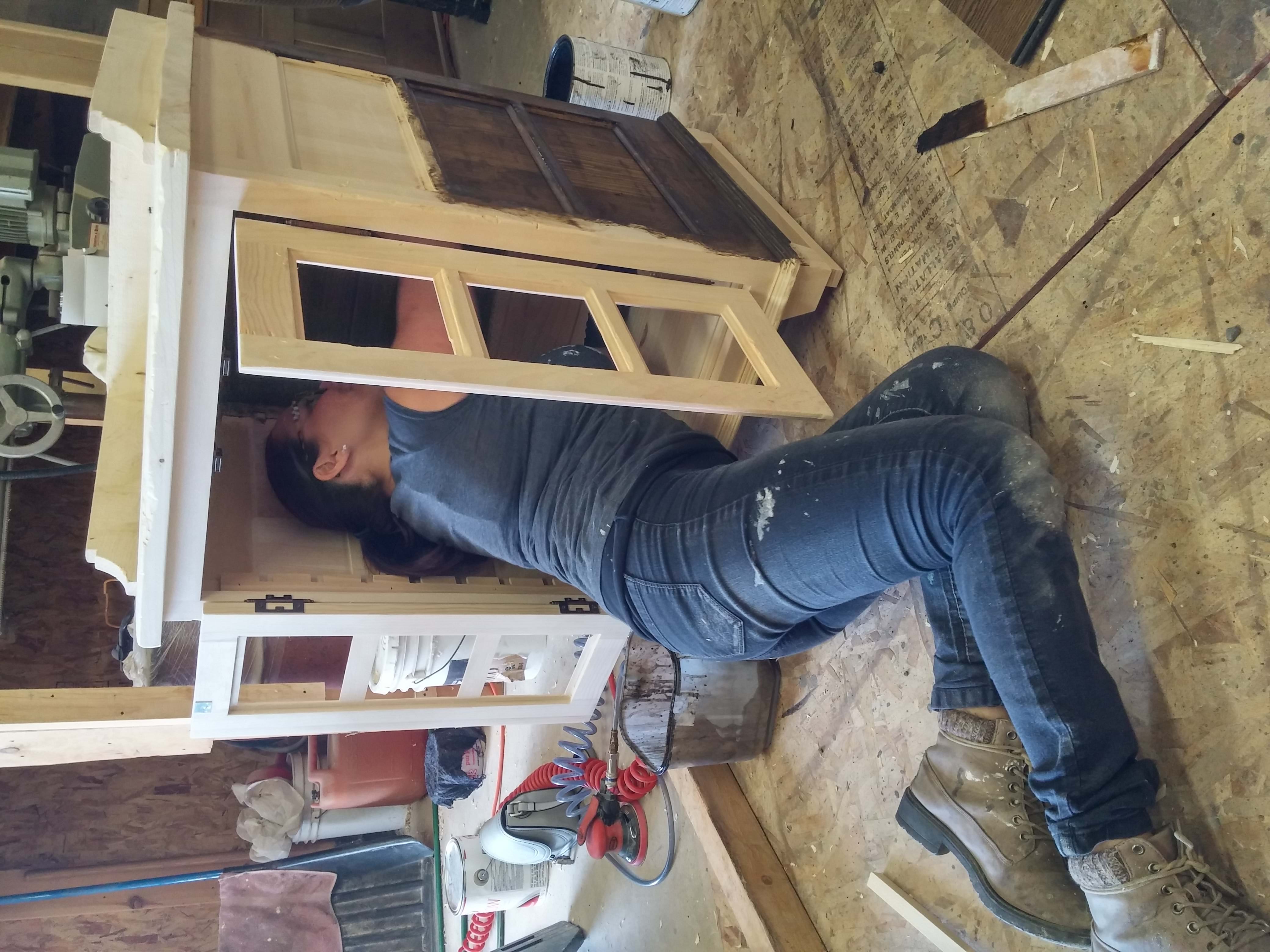 Cabinet bleu antique