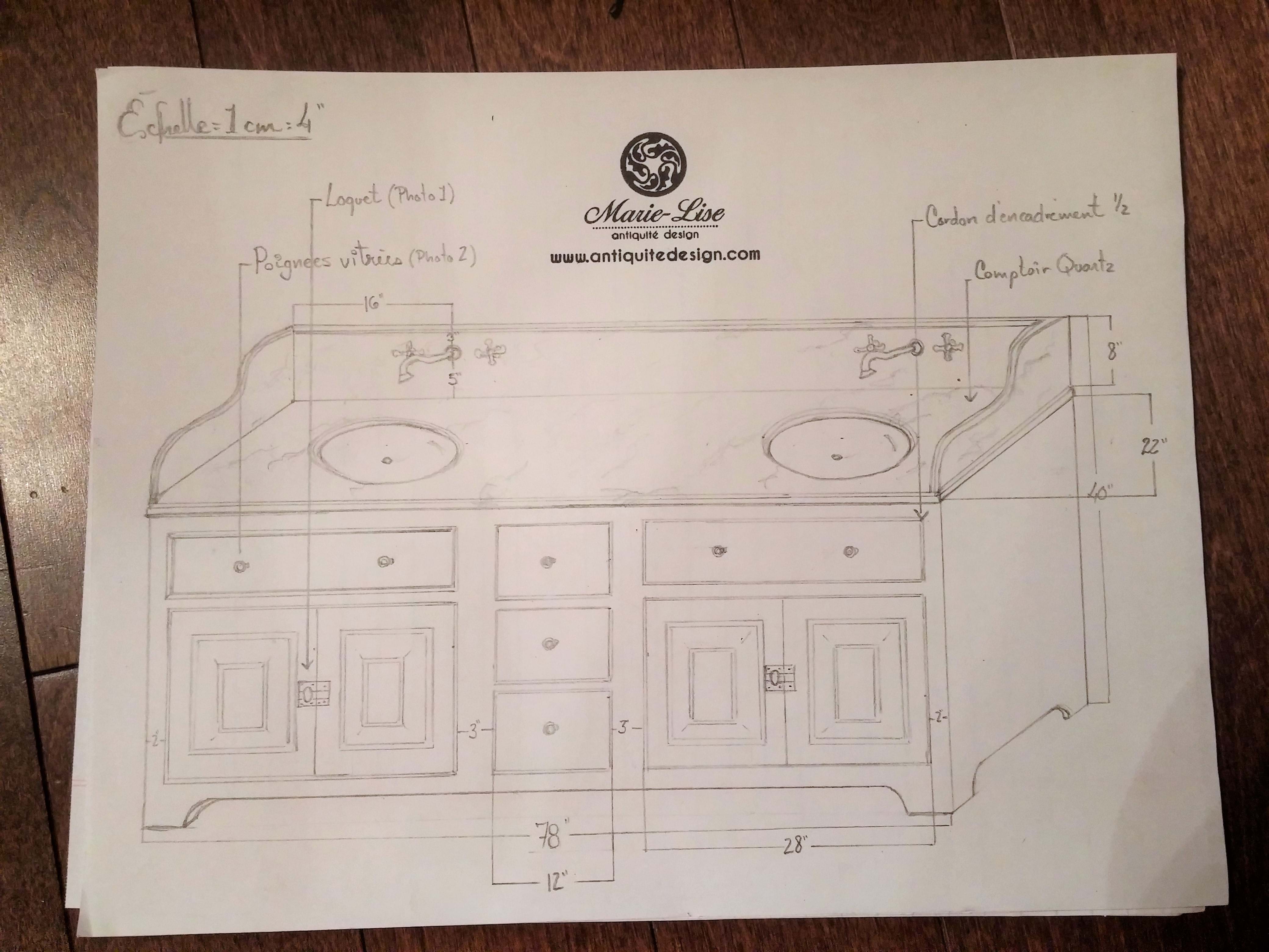 Salle de bain chic farmhouse