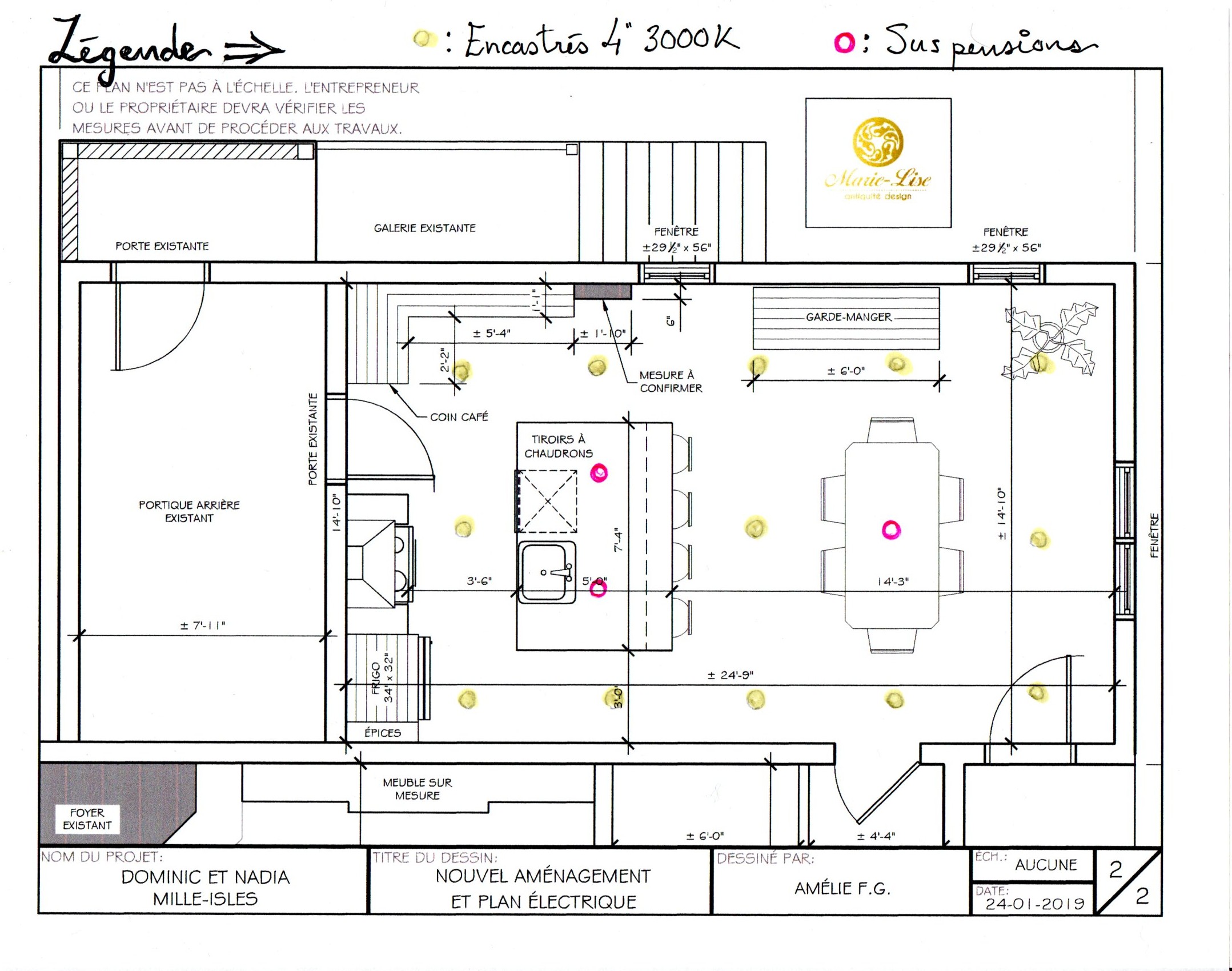 Cuisine style farmhouse à Mille-Isles