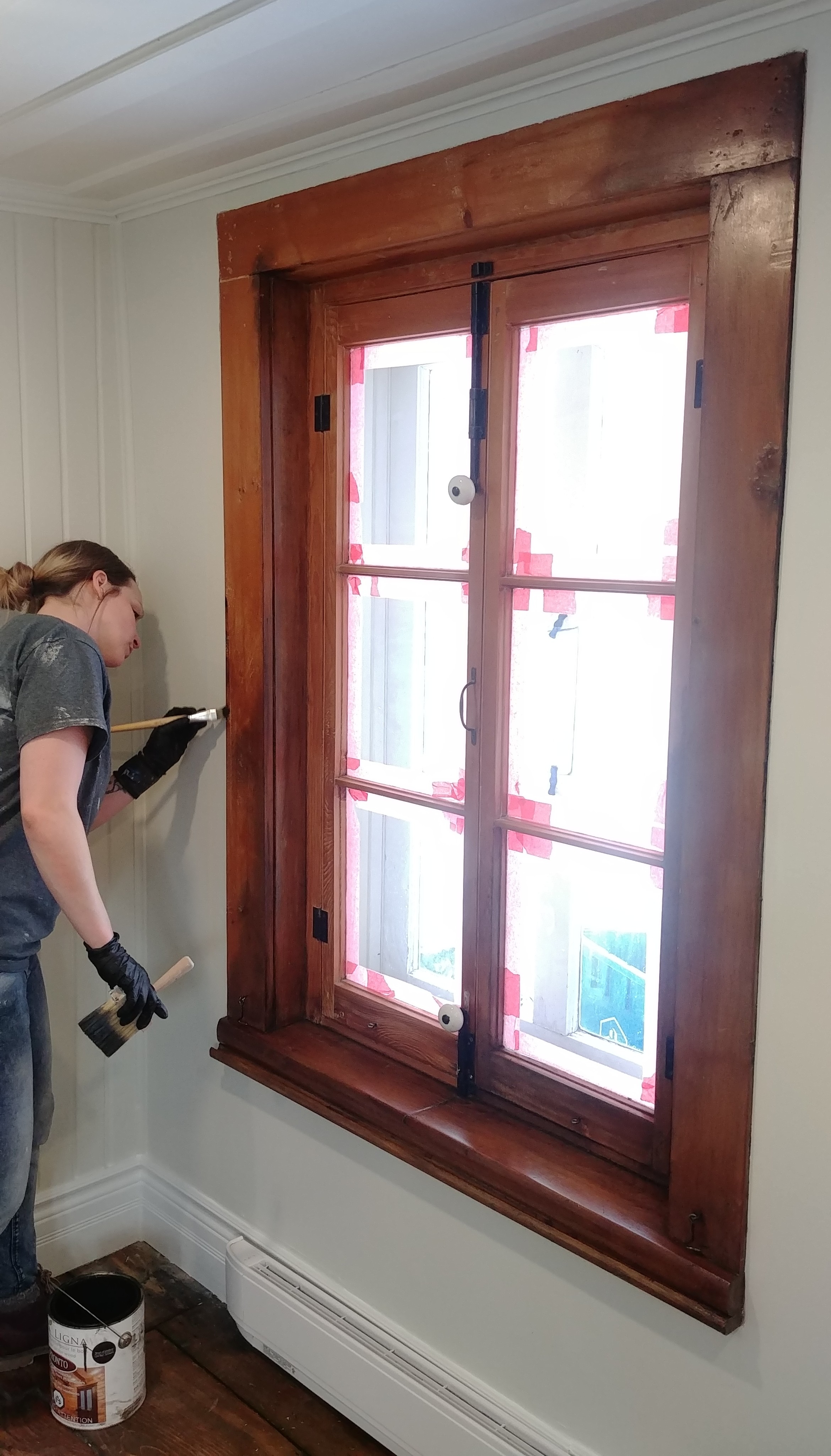 Brunissement d'un pièce sur pièce