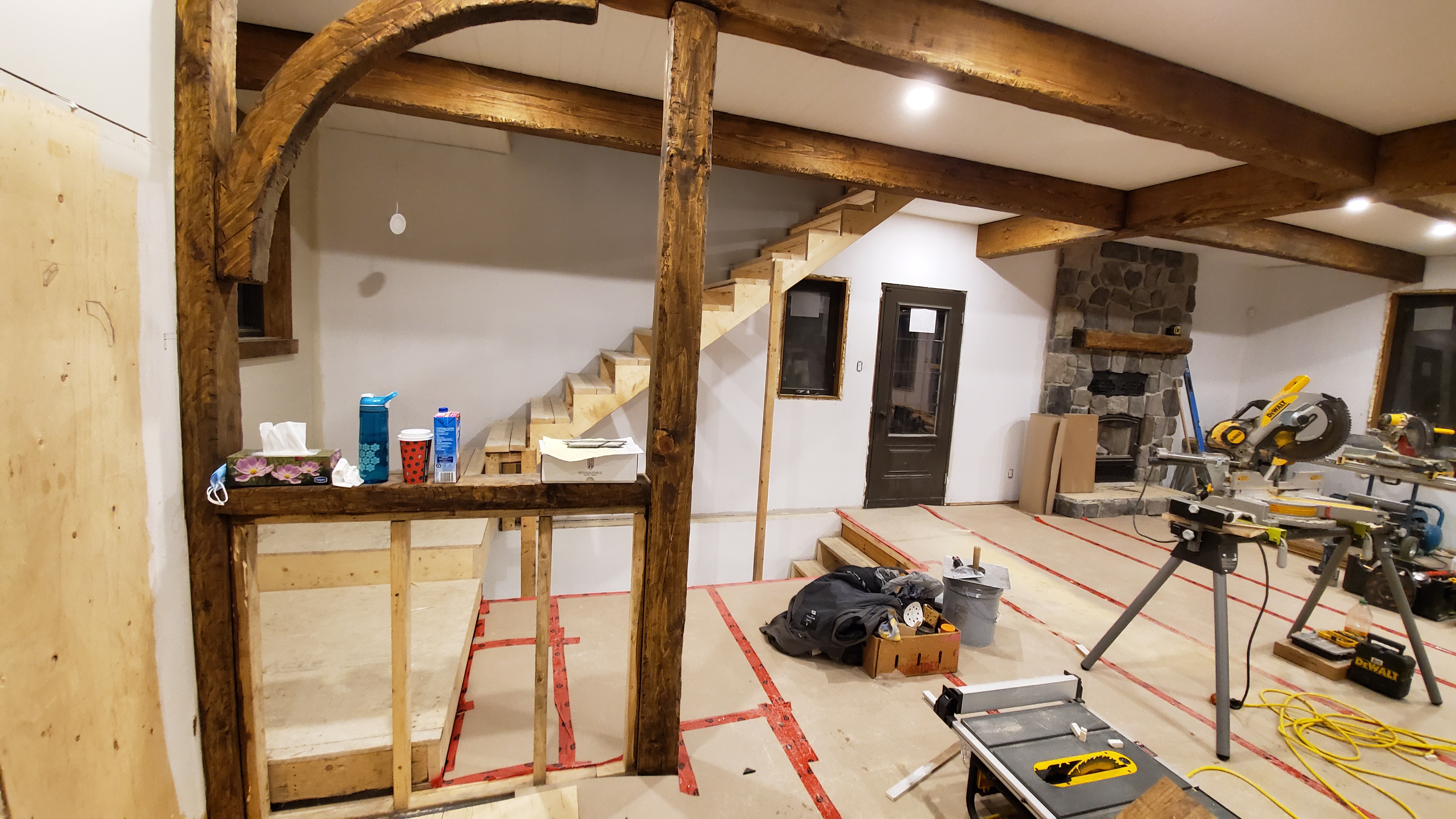 Escalier pour une maison timber frame
