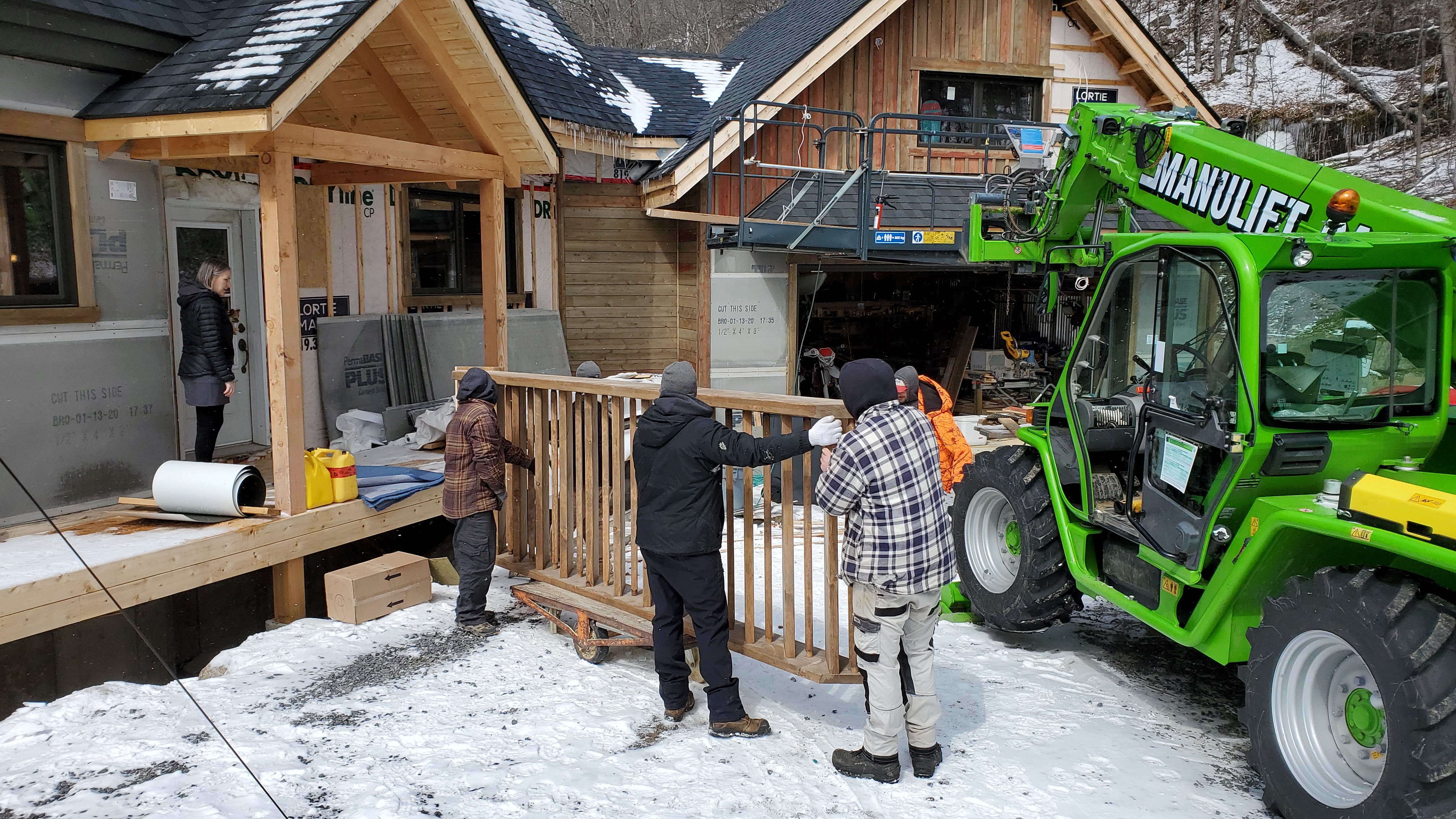Escalier pour une maison timber frame