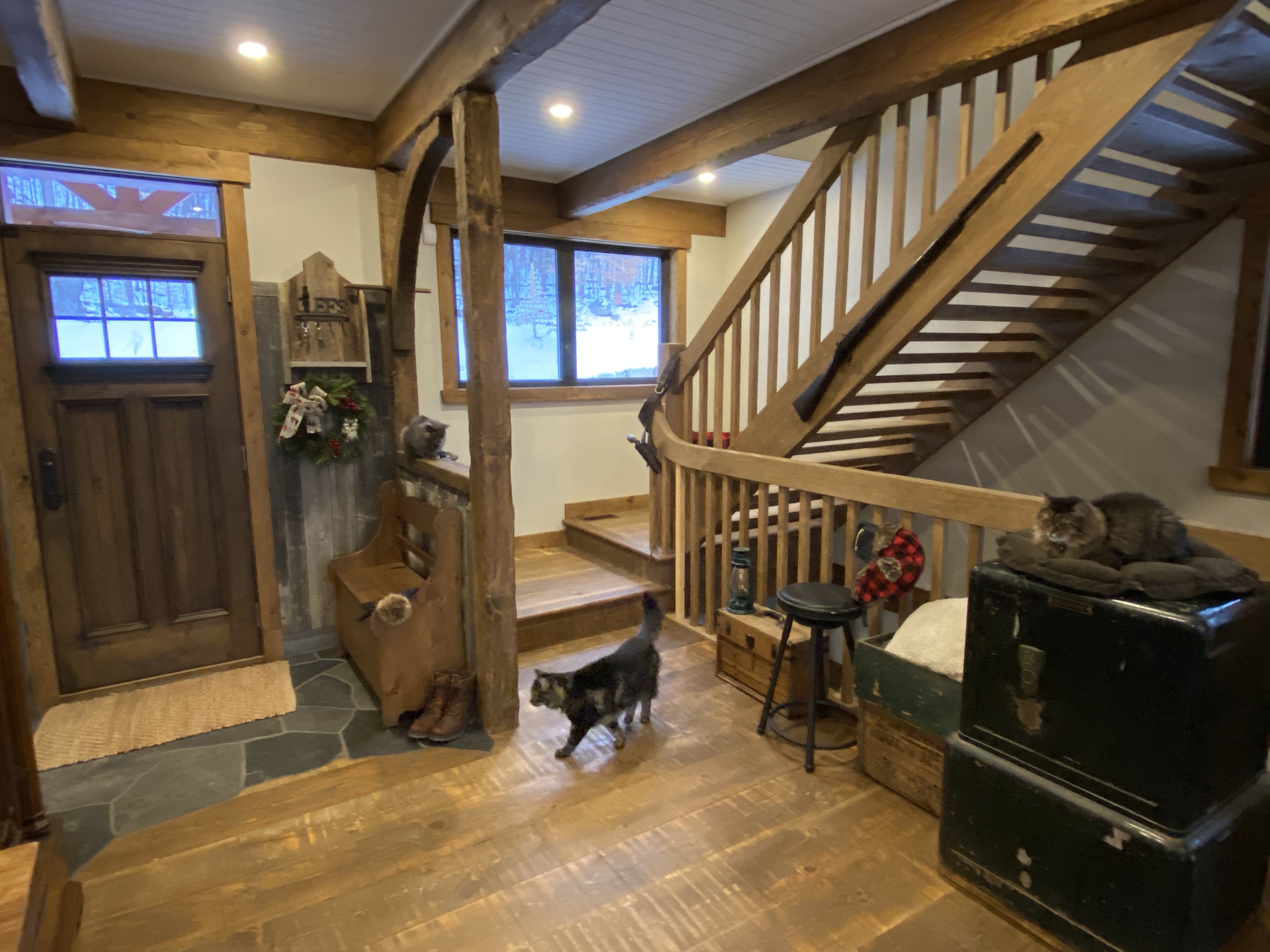 Escalier pour une maison timber frame