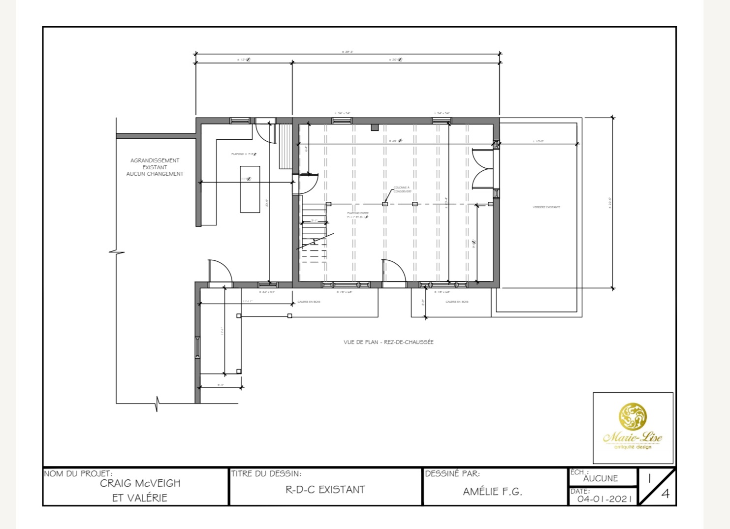 Escalier en bois récupéré