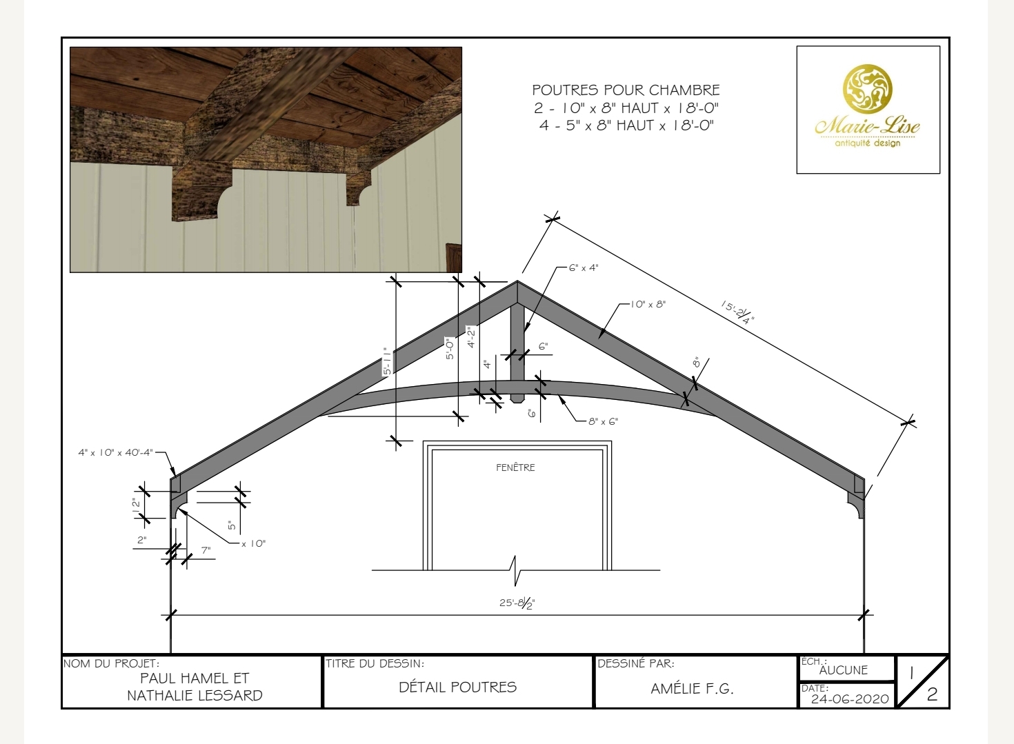 Poutres arquées pour construction neuve