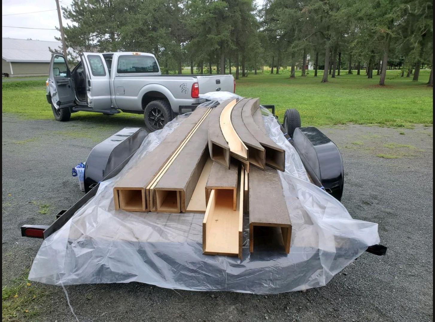 Poutres arquées pour construction neuve