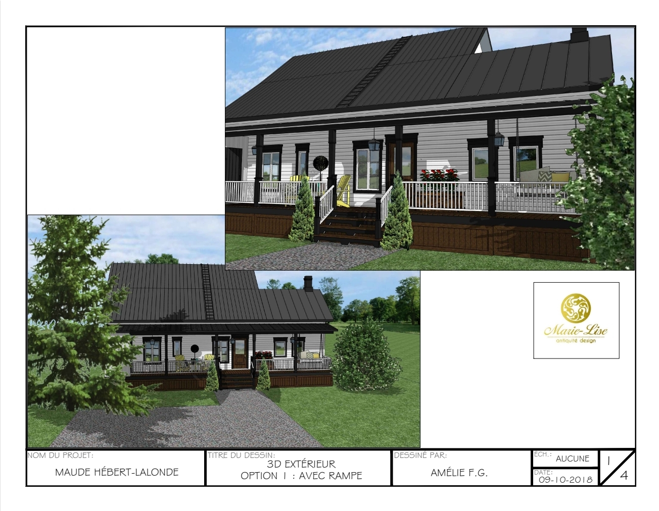 Maison en pièces sur pièces restaurée à Nicolet