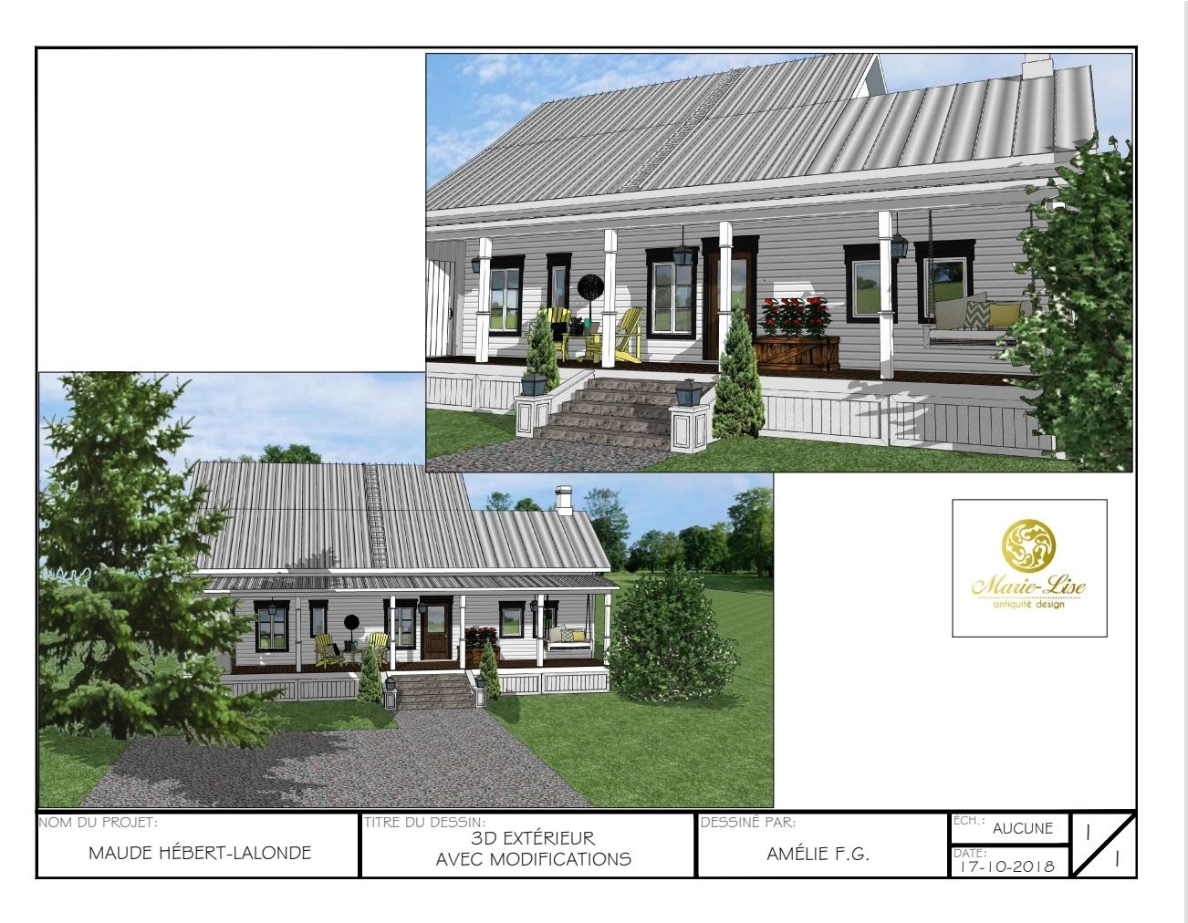 Maison en pièces sur pièces restaurée à Nicolet