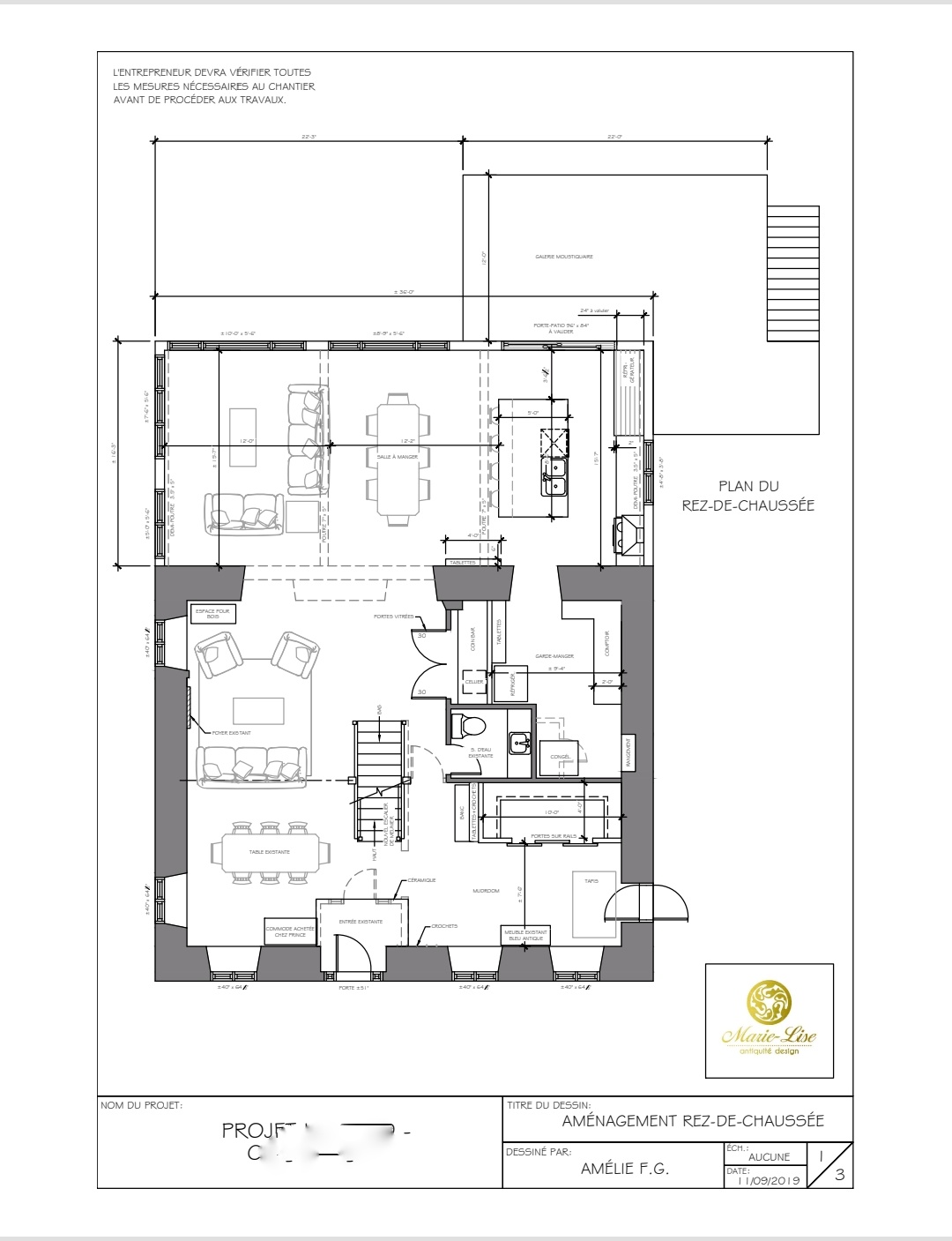 Agrandissement sur 3 étages à Laval
