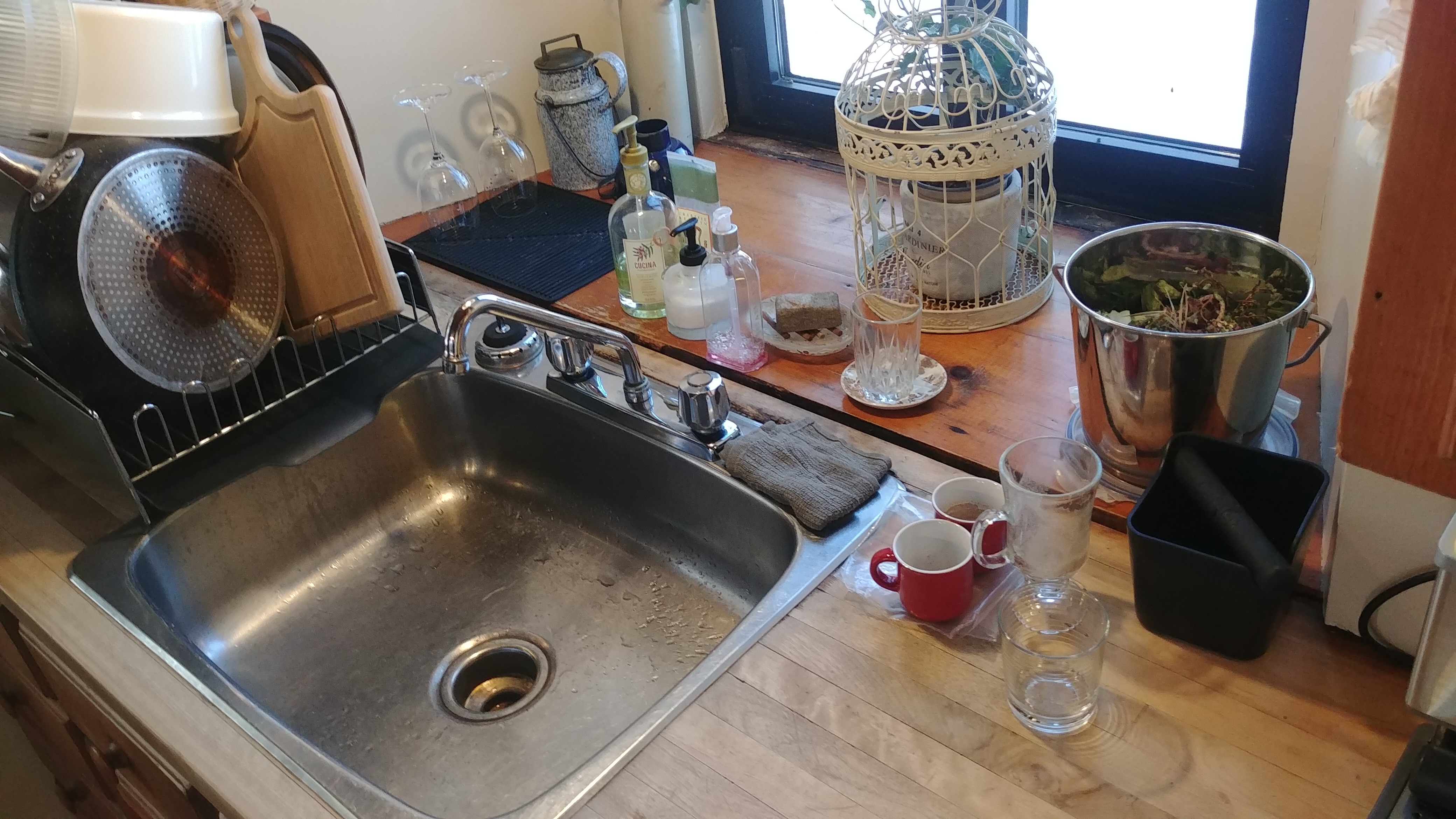 Cuisine avec patine de blanc antique à la chaux