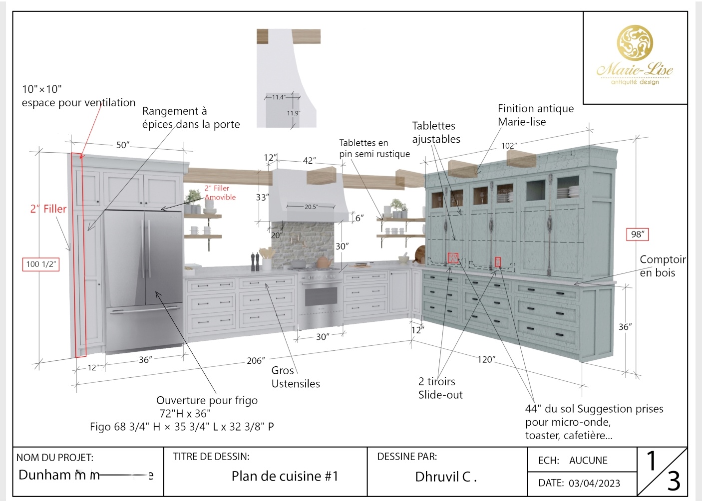 Cuisine pour maison de ferme à Dunham