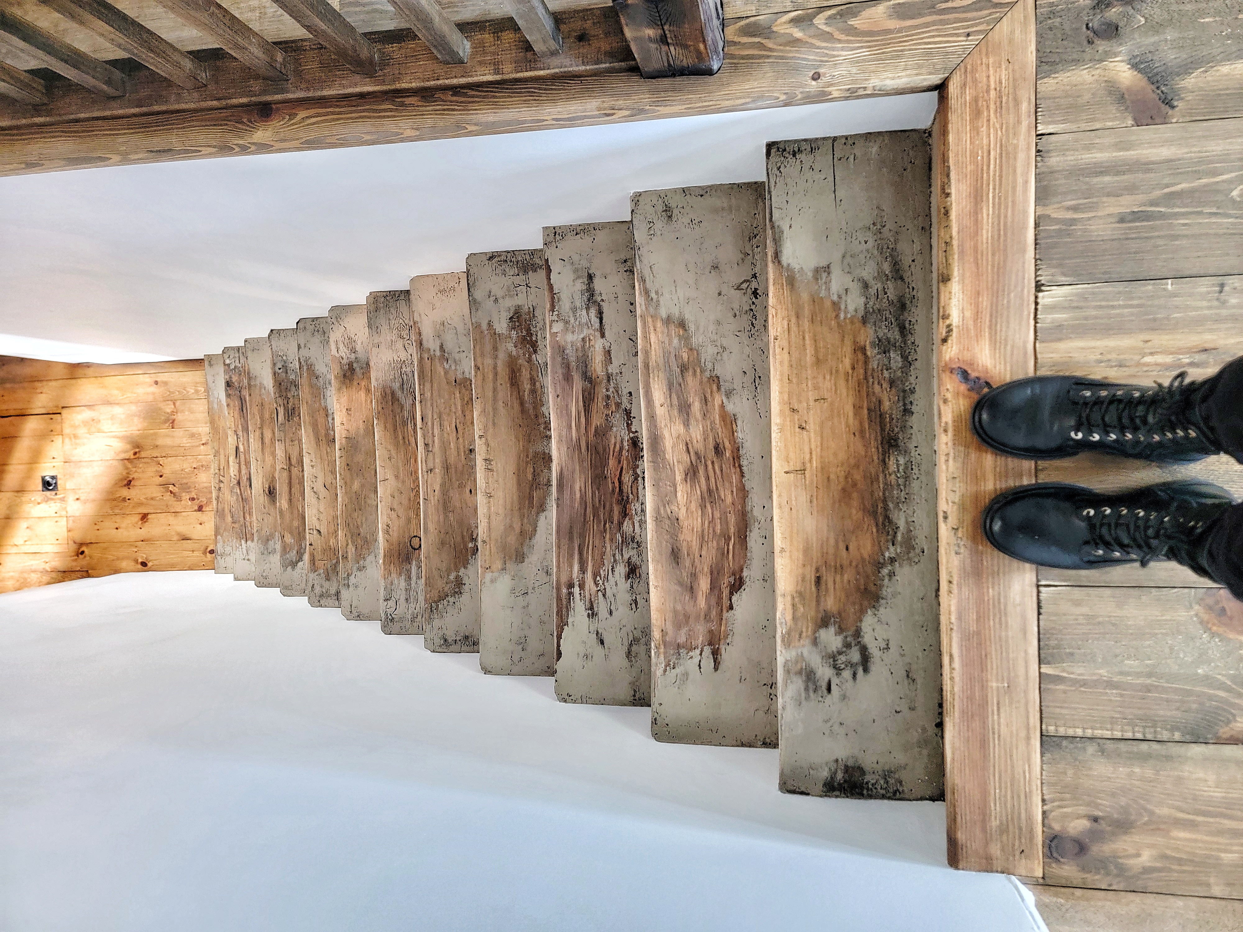 Restauration d'un escalier d'ancienne écurie