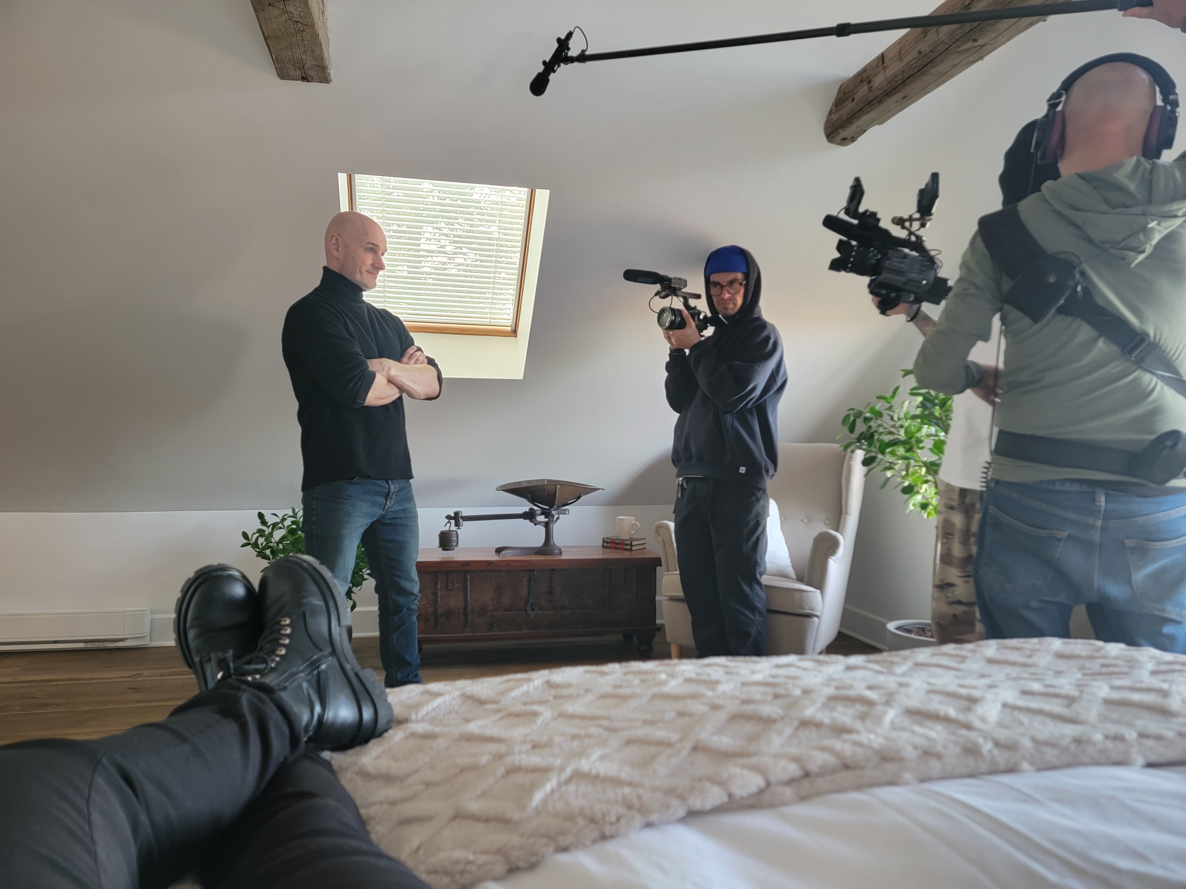 Chambres d'amis et salle de bain restaurées à l'ancienne