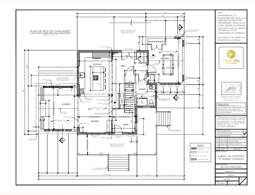 Double agrandissement maison ancestrale Beloeil