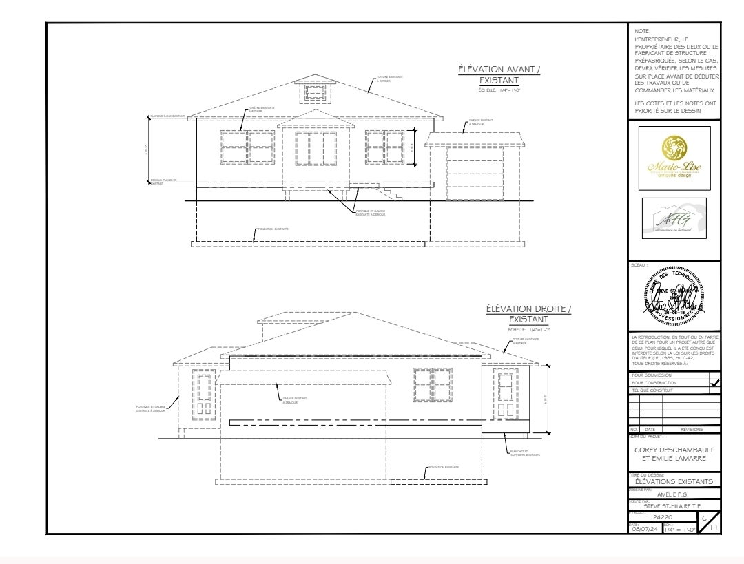 Agrandissement d'un étage et d'un garage